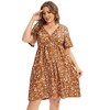 LXT-Plus Size Summer Dress Women's  A-Line Swing Floral Party Midi Dresses - 2 of 4