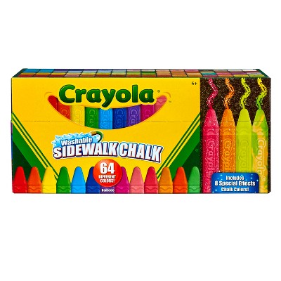 box of 64 pieces of Crayola rainbow sidewalk chalk