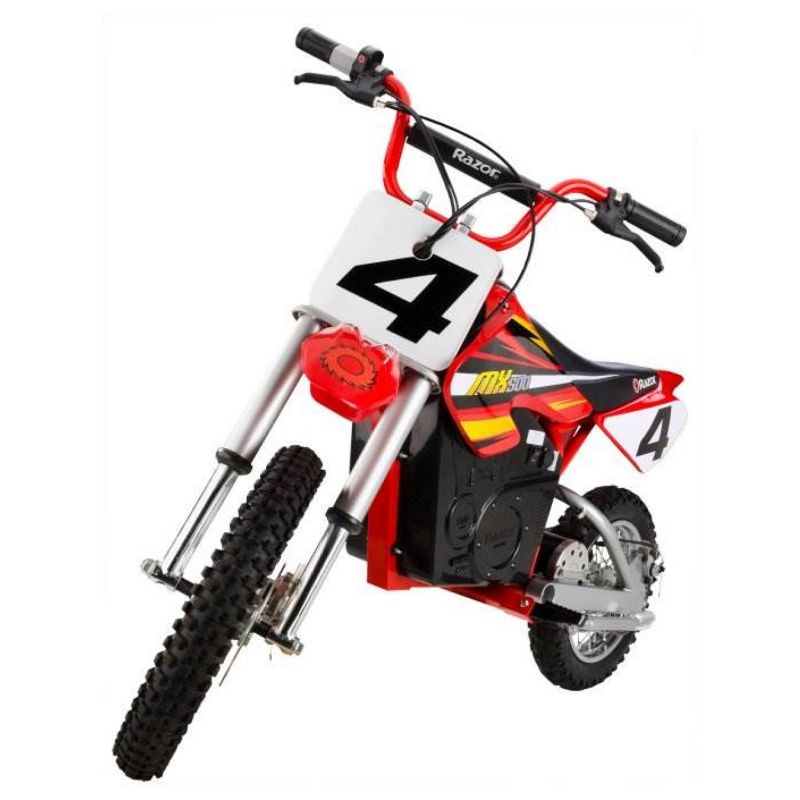 Razor MX500 Dirt Rocket Adult & Teen Ride On High-Torque Electric Motocross Motorcycle Dirt Bike, Speeds up to 15 MPH, Ages 14 and Up, Red, 3 of 8