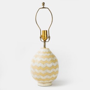 Ivory Herringbone Table Lamp - 1 of 4