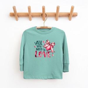 The Juniper Shop All You Need Is Love Coquette Toddler Long Sleeve Tee - 1 of 3