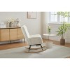 Bella Depot Modern Upholstered Glider Rocking Chair with Solid Wood Legs - 3 of 4