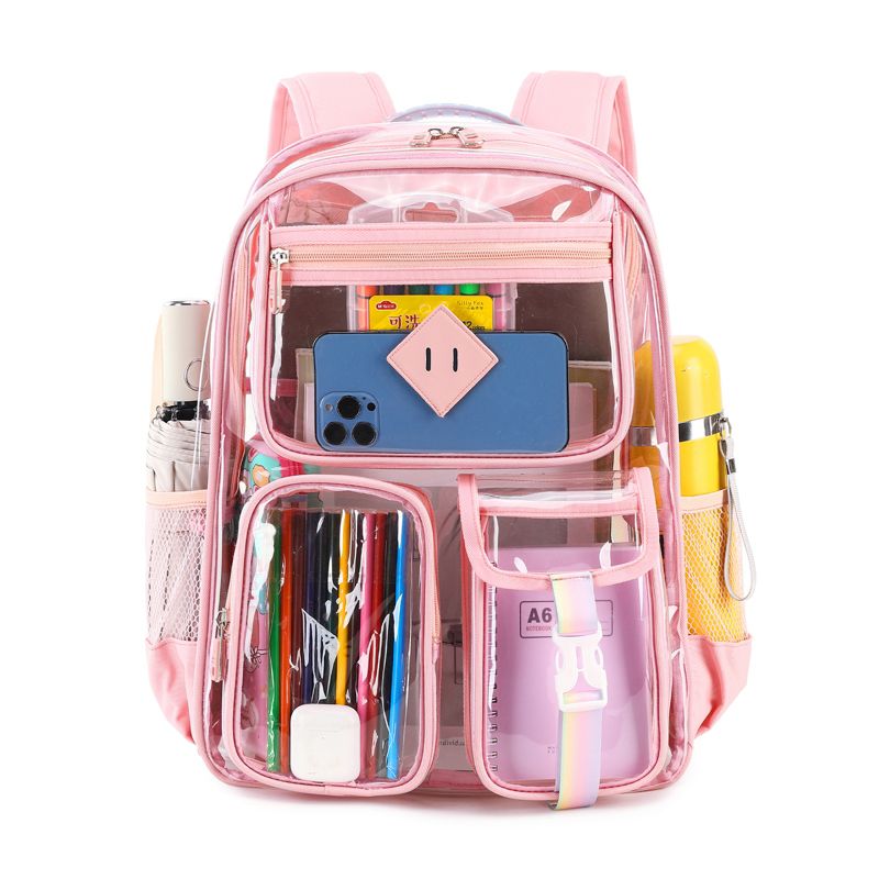 Contixo Fun & Stylish Clear Backpack: Trendy PVC Transparent Bookbag - Perfect for School, Work, Travel, and More!, 3 of 8