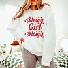 Sleigh Girl Sleigh Sparkle Distressed - Women's Lightweight Garment Dyed Sweatshirt - 3 of 4