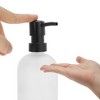 Unique Bargains Durable Cylinder Frosted Soap Dispenser 1 Pc - 3 of 4