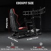 Dardoo 4080 Aluminum Sim Cockpit with three-Screen Stand & Red Seat, for Logitech, Thrustmaster, Fanatec & Mozan,not include wheel,pedal,shift lever - 3 of 4