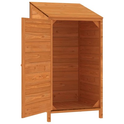 Brown Solid Fir Wood Outdoor Storage Shed