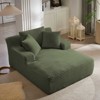 AENKYO Oversized Corduroy Sleeper Sofa Bed & Cloud Lounge Chair,2 Pillows | Boneless Upholstered Chaise for Living Room - 4 of 4