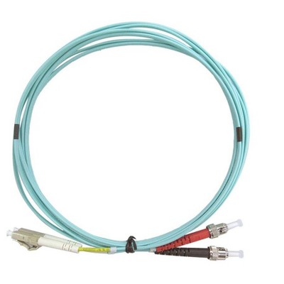 Monoprice OM3 Fiber Optic Cable - 2 Meters, LC/UPC-ST/UPC, Multi Mode, Duplex, 50/125 Type, 2.0mm, OFNR