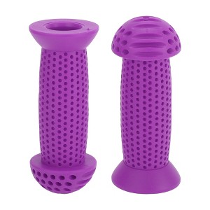 Unique Bargains Child Bike Handlebar Grips Covers 3.94" Purple 1 Pair - 1 of 4