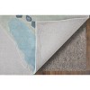 Kawai Modern Abstract Green/Blue/Ivory Area Rug - 4 of 4