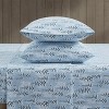 Kate Aurora Holiday Essentials Cozy Bed Collection Deep Pocket 100% Cotton Flannel Winter Blue Snowy Christmas Trees 4 Piece Sheet Set - 2 of 3