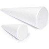 Bright Creations 18 Pack White Craft Foam Cones for Art and Crafts Supplies, 2 Sizes - image 3 of 4