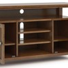 54" Solid Wood Transitional TV Media Stand with Two Side Doors, Adjustable Shelves and Cord Management for Living Room and Bedroom - 3 of 4