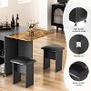 Hooseng Folding Dining Room Table and Chairs Set for 4, Modern Kitchen Table Set with 4 Leather Chairs and Shelves for Small Spaces, Apartment - 4 of 4