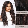 Jessie's Wig Loose Wave Style Natural Look Brown highlights Heat Resistant Synthetic Hair Wigs For Women 24 Inch - 2 of 4
