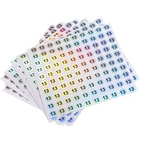 Unique Bargains Office Home Warehouse Self-Adhesive Reflective Sticker 10 Sheets - 1 of 4