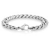 West Coast Jewelry Men's Beveled Curb Chain Steel Bracelet (10mm) - 8.5" - 4 of 4