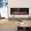 NicBex 50 Inch Electric Fireplace with Remote Control Wall Mount Heater Stove Fireplace with Adjustable Color Flames & Brightness,1500W Heat,Black - 4 of 4
