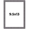 PosterPalooza | Photo Size Textured Grey Picture Frame - UV Acrylic, Foam Board Backing, Hanging Hardware - 2 of 4