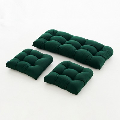 Outdoor Chair Cushions,3 Piece Loveseat Outdoor Cushions Set,Tufted/Wicker Patio Cushion for Patio Furniture All Weather,44"x19"x5"