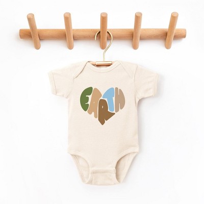 The Juniper Shop Earth Heart Baby Bodysuit