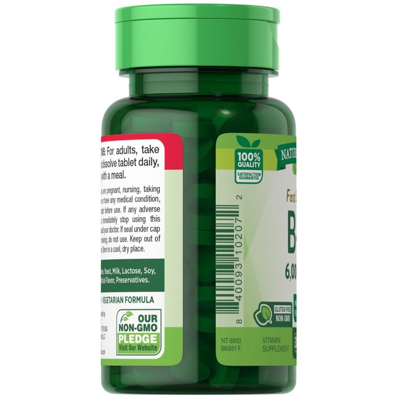 Nature's Truth B12 Vitamin 6000mcg | 36 Fast Dissolve Tablets | Natural Berry Flavor, 4 of 5