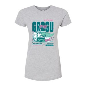 Women's - Star Wars - The Mandalorian Grogu Manga Fitted Graphic T-Shirt - 1 of 3
