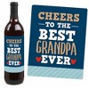 Big Dot of Happiness Grandpa, Happy Father's Day - We Love Grandfather Decorations for Men - Wine Bottle Label Stickers - Set of 4 - 3 of 4