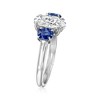 Ross-Simons 2.00 Carat Lab-Grown Diamond Ring With 1.00 ct. t.w. Sapphires in 14kt White Gold - 3 of 4