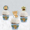 Big Dot of Happiness Baby Boy Teddy Bear - Cupcake Decoration - Baby Shower Cupcake Wrappers and Treat Picks Kit - Set of 24 - 3 of 4