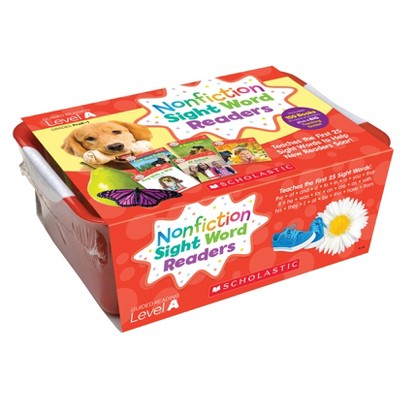 Scholastic Teaching Solutions Nonfiction Sight Word Readers Classroom Tub, Level A, 6 Copies of 25 Titles