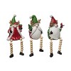 Transpac Christmas Resin Holiday Reindeer Hat Gnome Sitter Set of 3 Christmas Home Decorations - 2 of 2