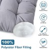 NewHome"2Pcs Rocking Chair Cushion Set with Non-Slip Ties, Polyester Fiber Filling for Comfort & Support"BeigeBlueCoffee&Grey - 4 of 4