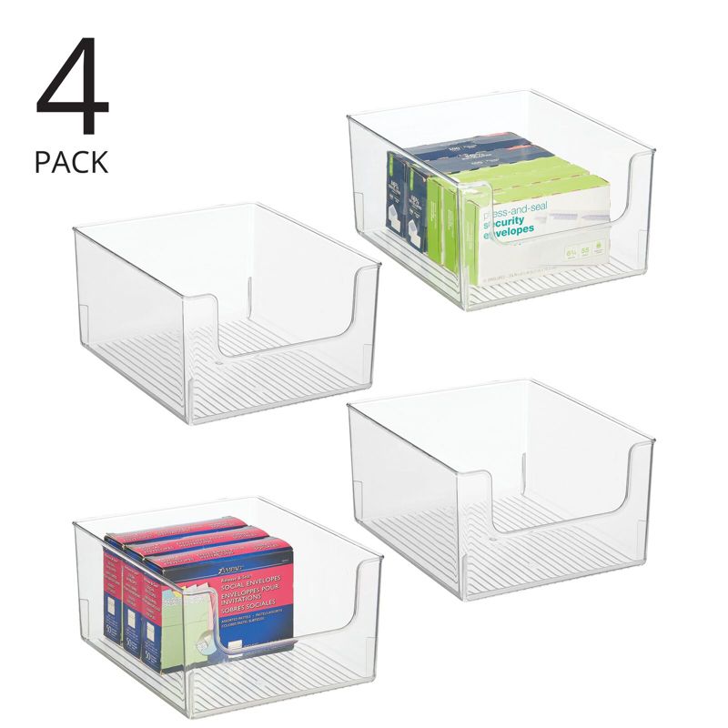 mDesign Office Plastic Storage Organizer Bin with Open Dip Front, 2 of 8