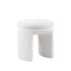 Sapphtopaz Modern Ottoman with Teddy Upholstered Round Accent Vanity Stool with Sturdy Frame & Legs Versatile Footstool for Living Room,Entryway - 4 of 4