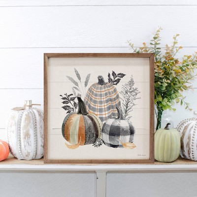 Kendrick Home Harvest Classics II Gray Pumpkins By Beth Grove Wall Art
