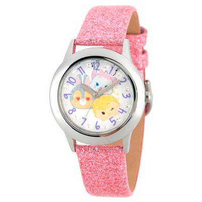 Girls' Disney Tsum Tsum Watch- Pink Glitter