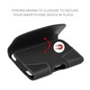 LUXMO Large Horizontal Universal Suede Leather Pouch - Black - 3 of 4