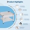 27" Wide Washer and Dryer Pedestals with Pullout-Shelf, 16" Hight Laundry Pedestal with Adjustable Anti-Vibration Pads, Drain Pan and Hose, 1000 lbs - 2 of 4