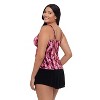Trimshaper Women's Chloe High Neck Keyhole Swimsuit Top - 2 of 3