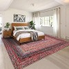 Bordered Braided Print Rug – Modern Washable Stain Resistant Non-Slip Indoor Carpet for Living Room, Bedroom, Nursery – Colorful - 3 of 4