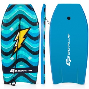 Surfboard  Lightweight Bodyboard  W/Wrist Leash Fin EPS Core for Kids & Adults - 1 of 4