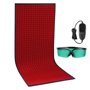 VEVOR Red Light Therapy Mat for Full Body, 1280PCS 3-Chip LED Light Therapy Pad & Controller, 660nm Red & 850nm Near Infrared Light Therapy - 1 of 4