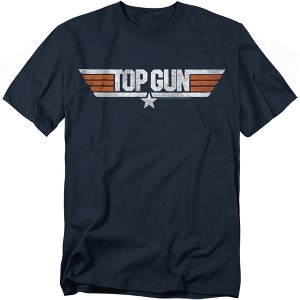 Men's Top Gun Distressed Logo T-Shirt - 1 of 4