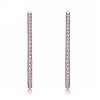 Guili Sterling Silver Hoop Earrings with 18K Rose Gold Plating and Sparkling Cubic Zirconia Stones, A Perfect Pair to Elevate Your Jewelry Collection - 3 of 3