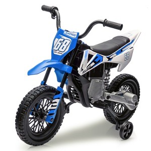 12V Kids Electric Dirt Bike, Ride-On Motorcycle with 25W*2 Motor, Training Wheels & Spring Suspension, for Toddlers Aged 2-8 - 1 of 4