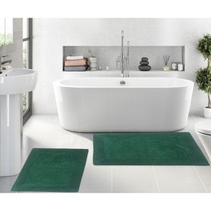 Home Weavers Luxury Collection 100% Cotton Tufted Bathroom Rug Set, Non-Slip Latex Bath Rug Set - 1 of 4