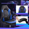 FONTOI Swivel Office Chair with Lumbar Support and S-shaped Backrest, Gaming Chair with Padded Armrests, Blue, 25.3"*41.8"*25.3" - 2 of 4