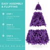 Best Choice Products Pre-Lit Purple Christmas Tree, Artificial Full Holiday Decoration w/ Incandescent Lights - 4 of 4